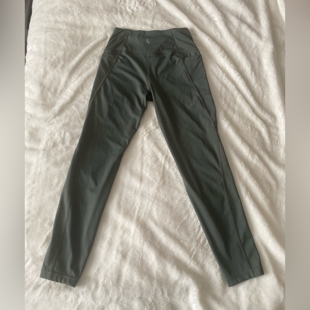 Dark Green High-Waisted Leggings - Picture 5 of 5